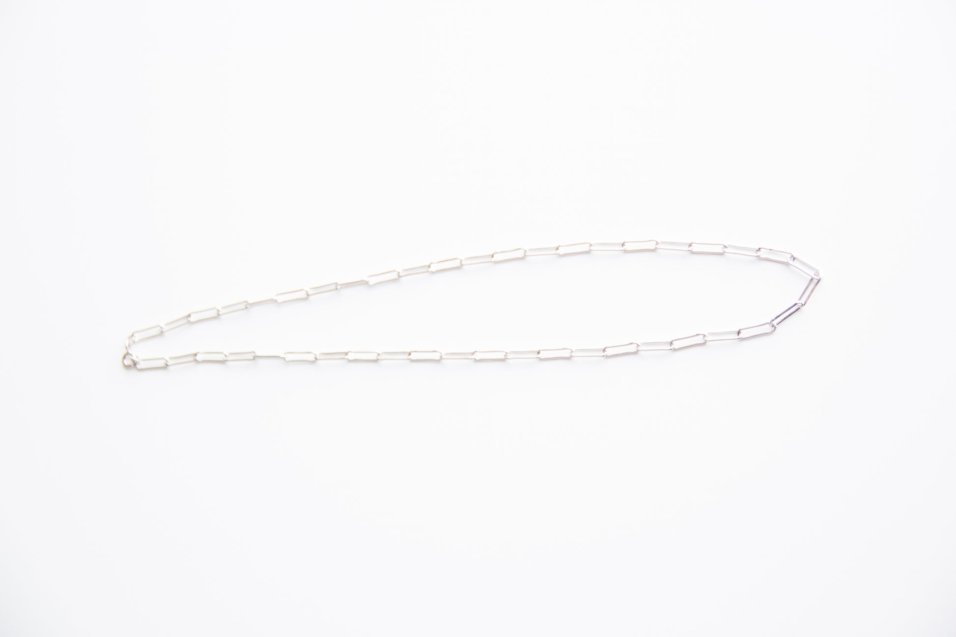 Paperclip 925 Sterling Silver Geometric Paper Clip Necklace