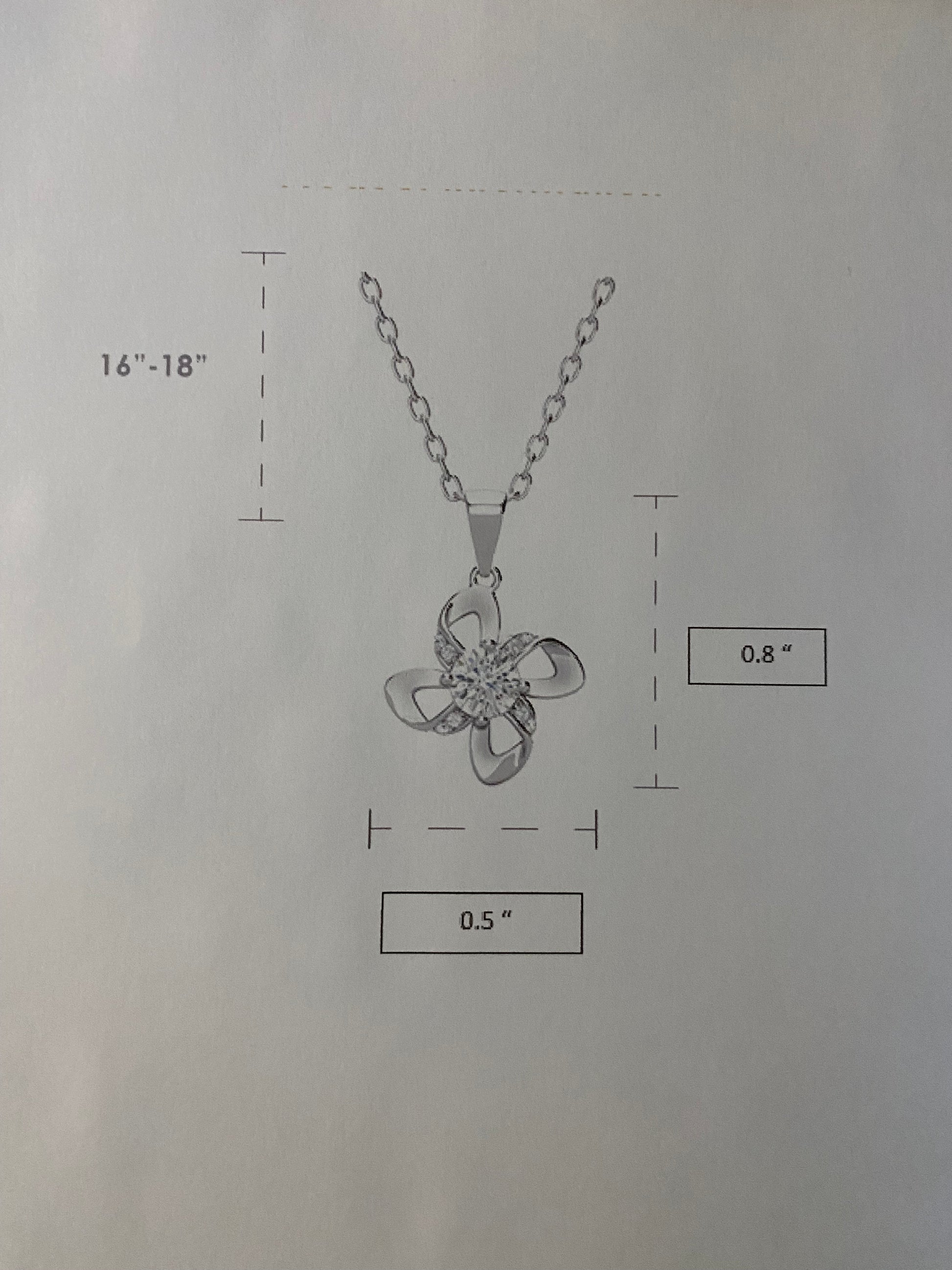 Moissanite Diamond 4-Leaf Pendant Necklace 925 Sterling Silver