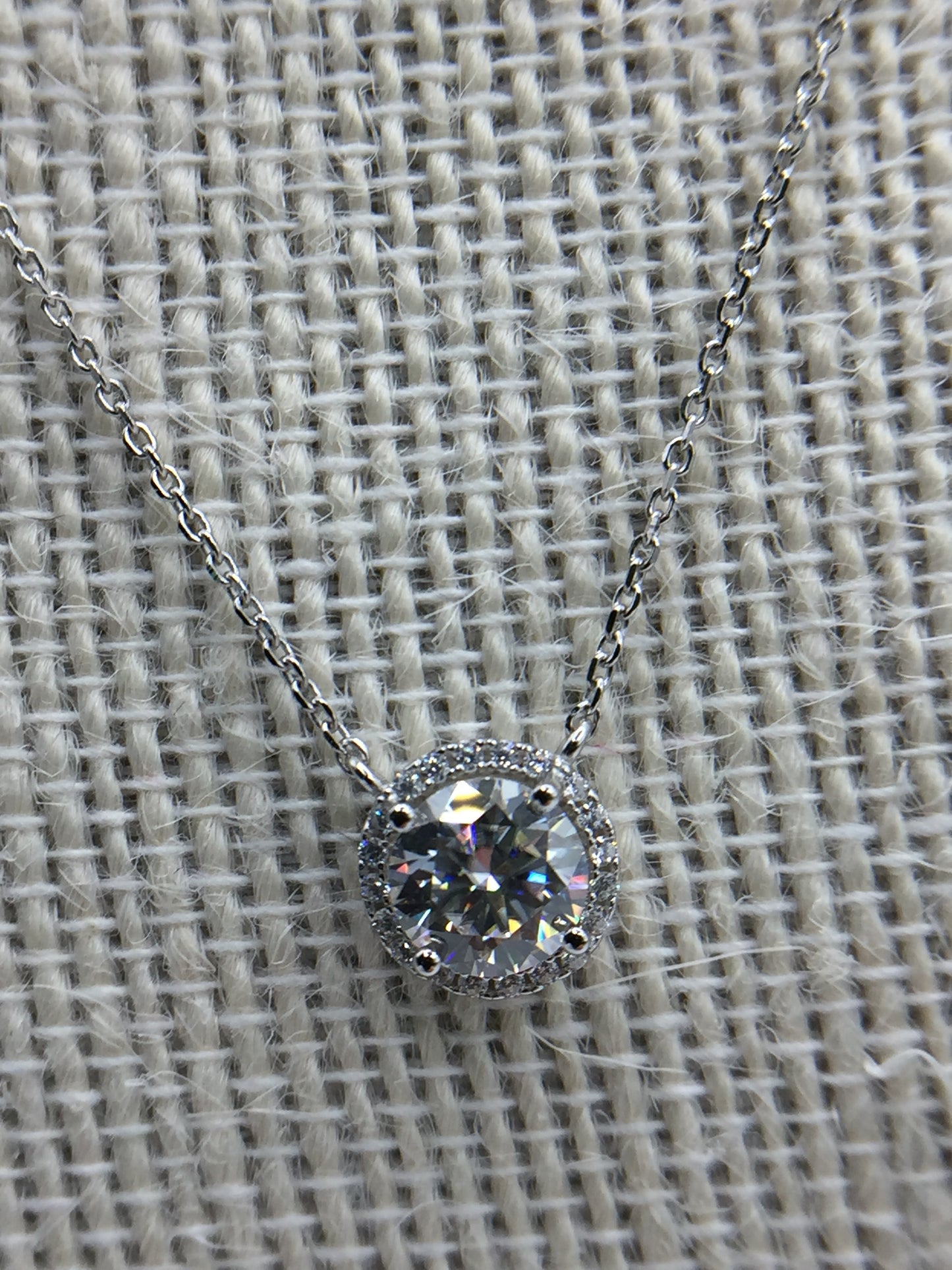 Moissanite Diamond 1 Carat Gem Pendant Necklace 925 Sterling Silver