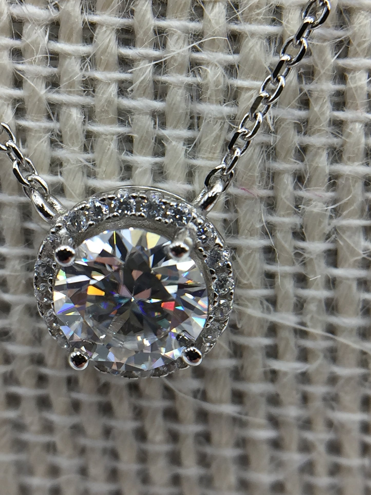 Moissanite Diamond 1 Carat Gem Pendant Necklace 925 Sterling Silver