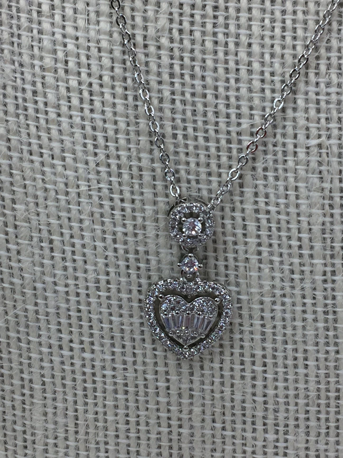 Heart Shaped Necklace With Zirconia