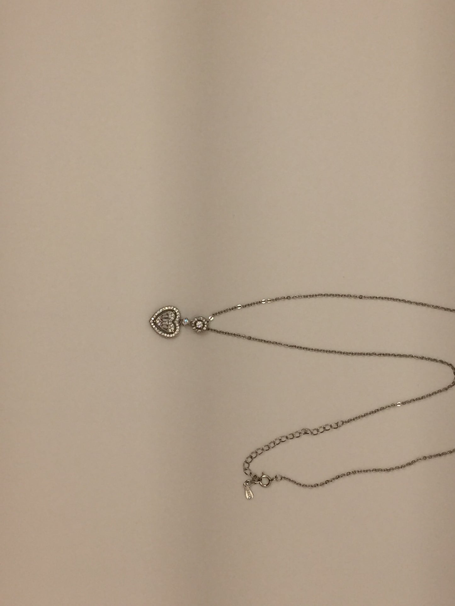 Heart Shaped Necklace With Zirconia