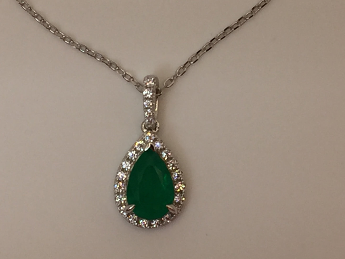 Emerald Gemstone Necklace 925 Sterling Silver