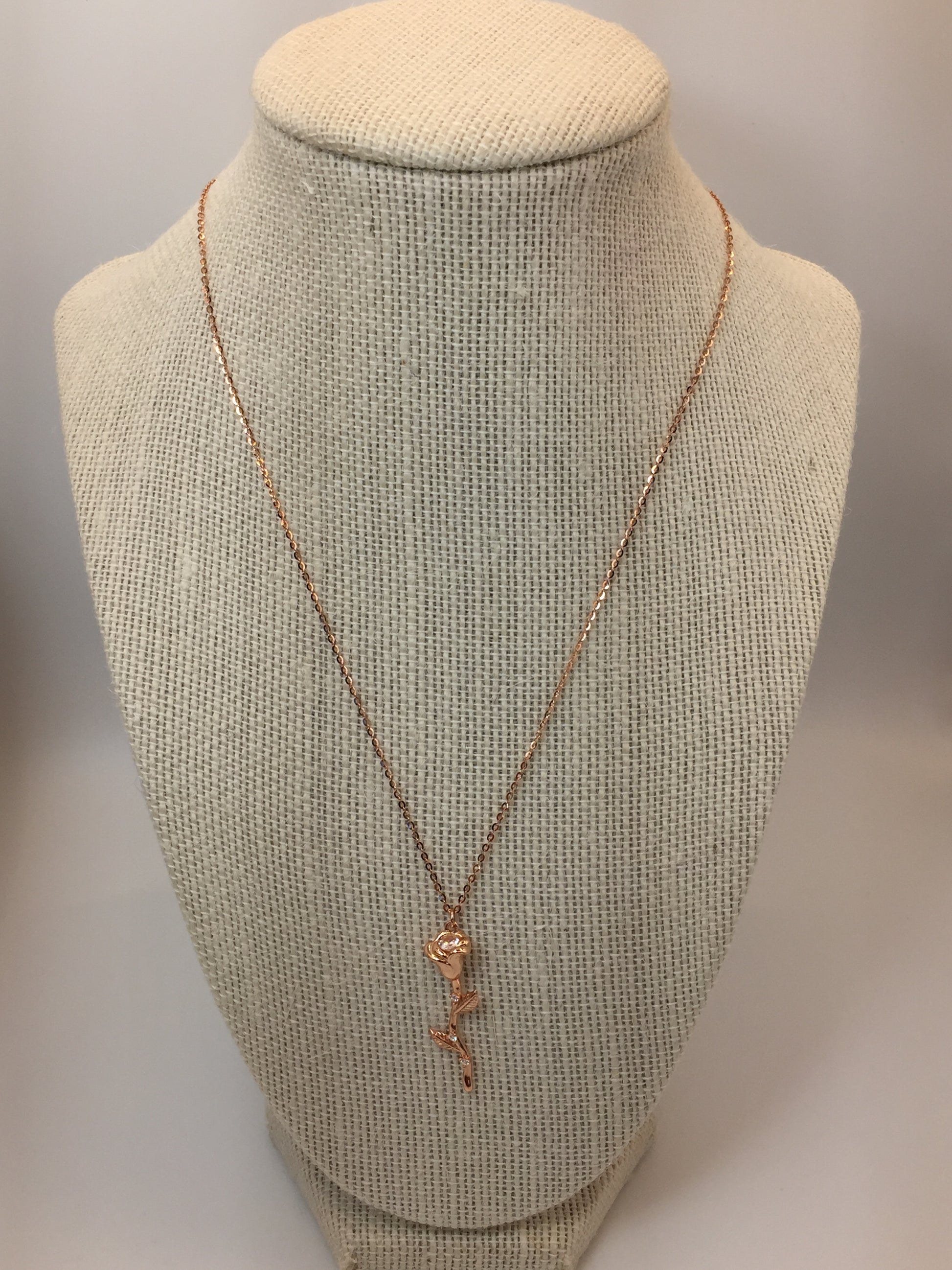 Natures Beautiful Rose Flower Necklace