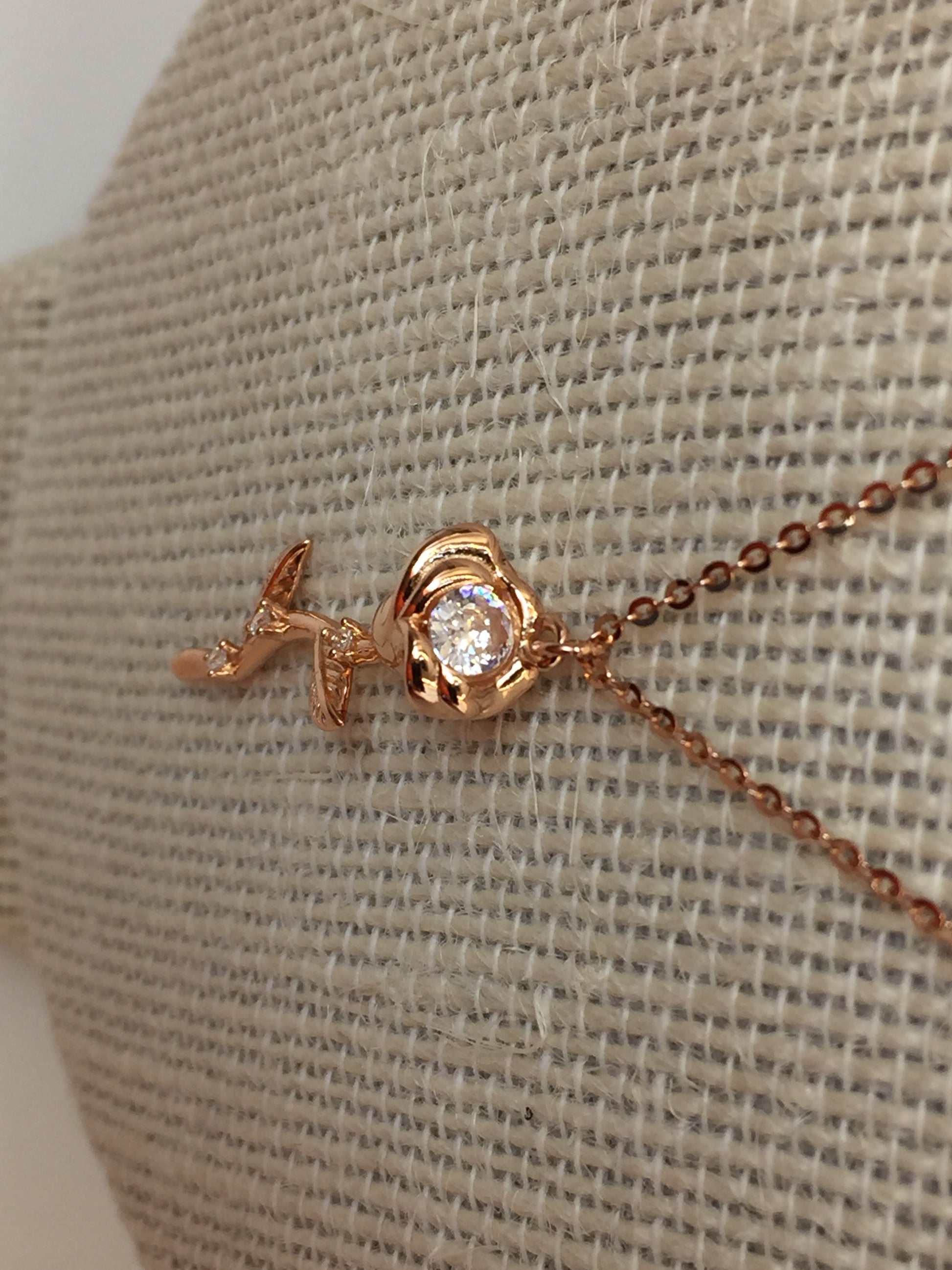 Natures Beautiful Rose Flower Necklace