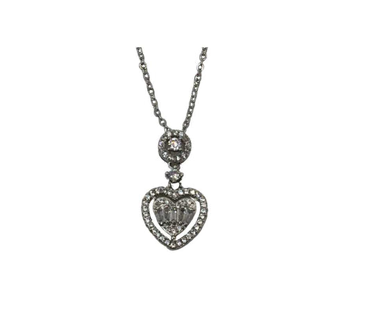 Heart Shaped Necklace With Zirconia